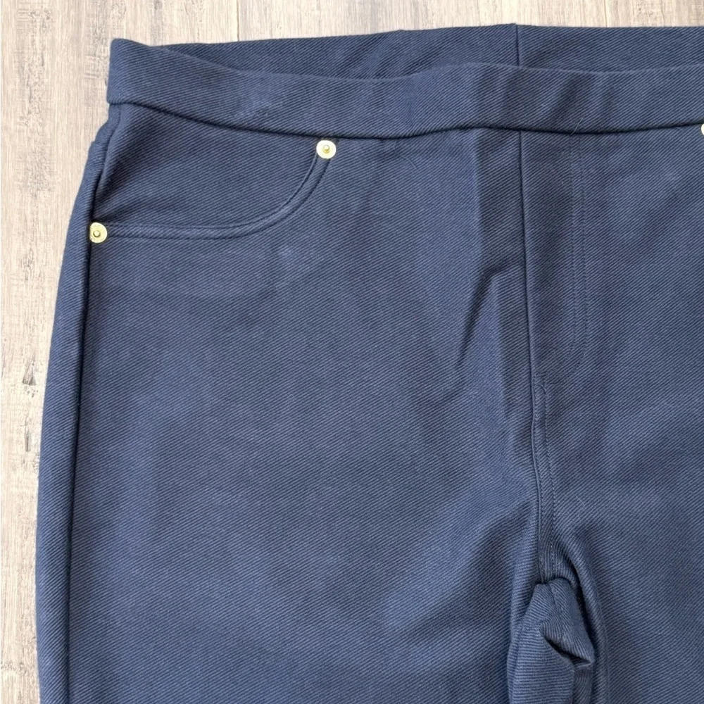 MICHAEL Michael Kors Stretch Knit Twill Leggings Jeggings Navy